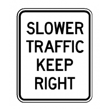 R4-3 Slower Traffic Keep Right