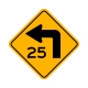 W1-1AL Left Turn/Advisory Speed W1-1AL Left Turn/Advisory Speed