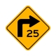 W1-1AR Right Turn/Advisory Speed W1-1AR Right Turn/Advisory Speed