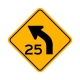 W1-2AL Left Curve/Advisory Speed W1-2AL Left Curve/Advisory Speed