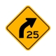 W1-2AR Right Curve/Advisory Speed W1-2AR Right Curve/Advisory Speed