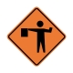 W20-7 Flagger Symbol W20-7 Flagger Symbol